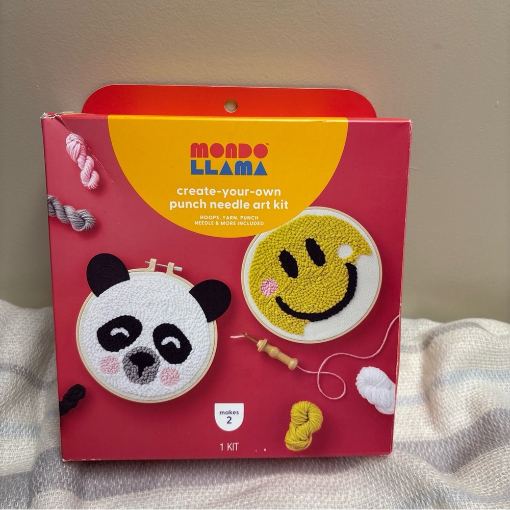 Mondo Llama Create-Your-Own Punch Needle Art Kit w/Everything Included - NEW